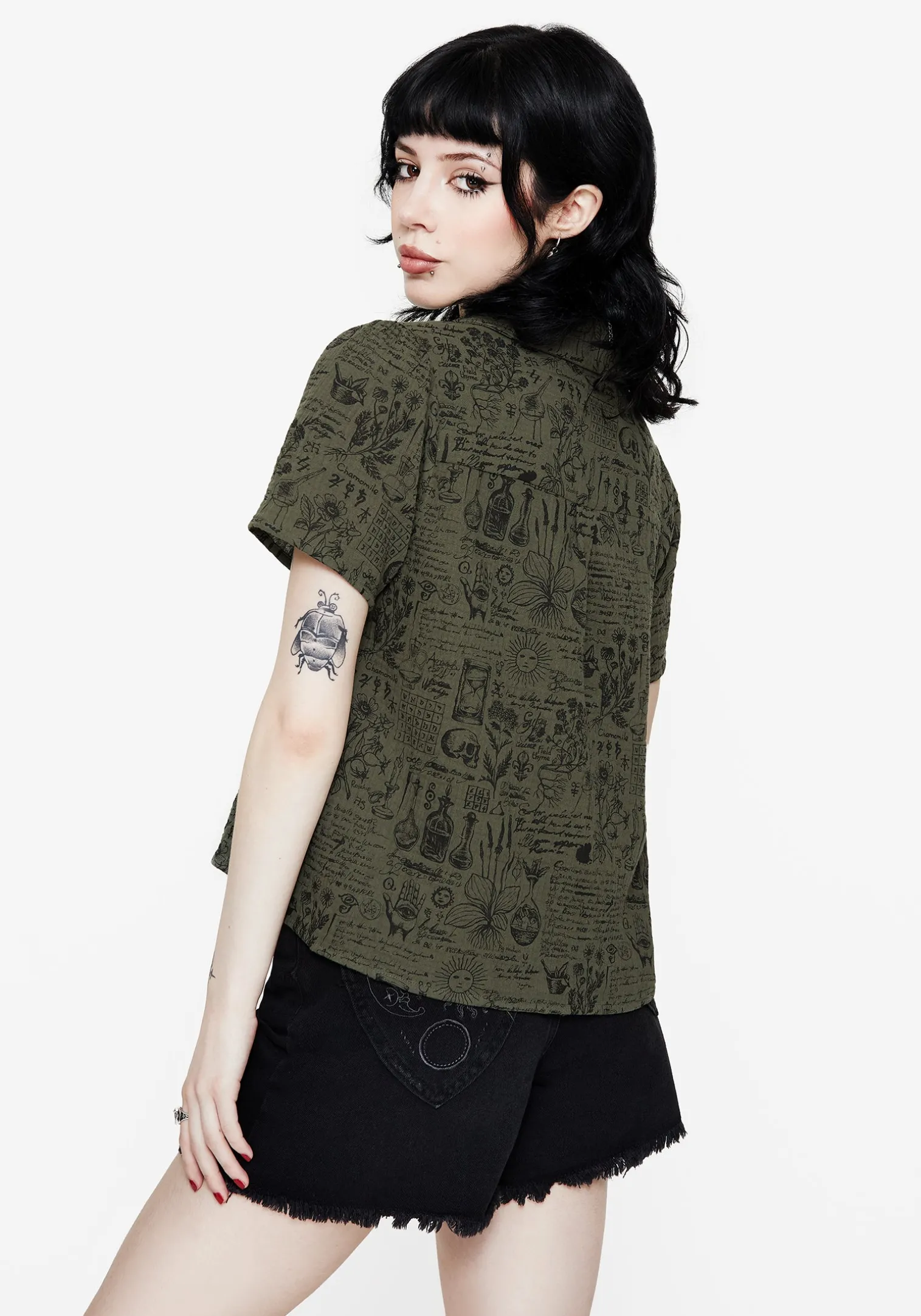 Taddea Cotton Relaxed Button Up Blouse