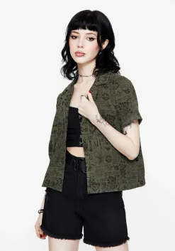 Taddea Cotton Relaxed Button Up Blouse