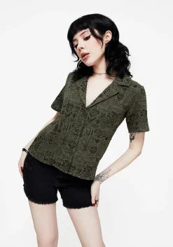 Taddea Cotton Relaxed Button Up Blouse