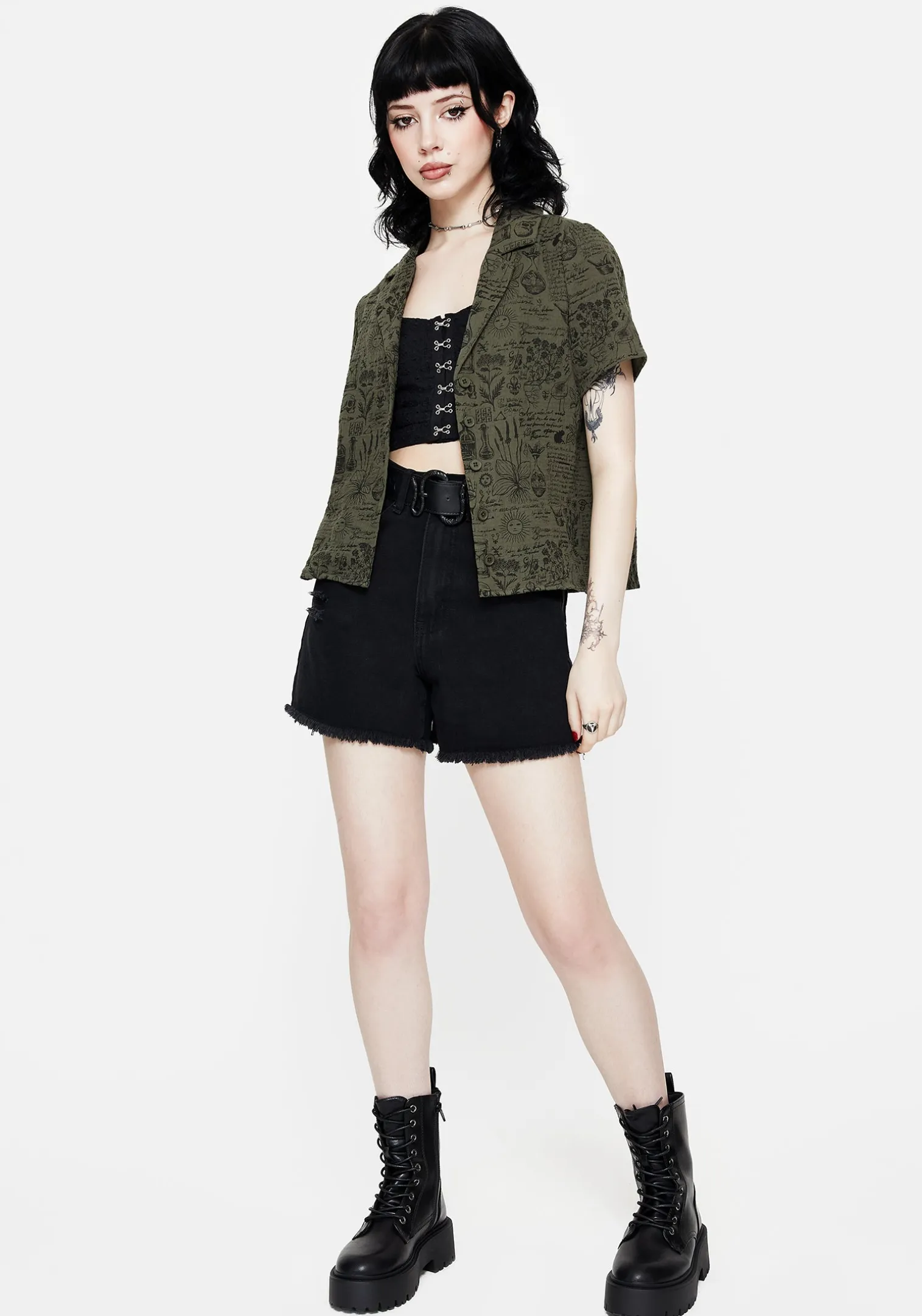 Taddea Cotton Relaxed Button Up Blouse