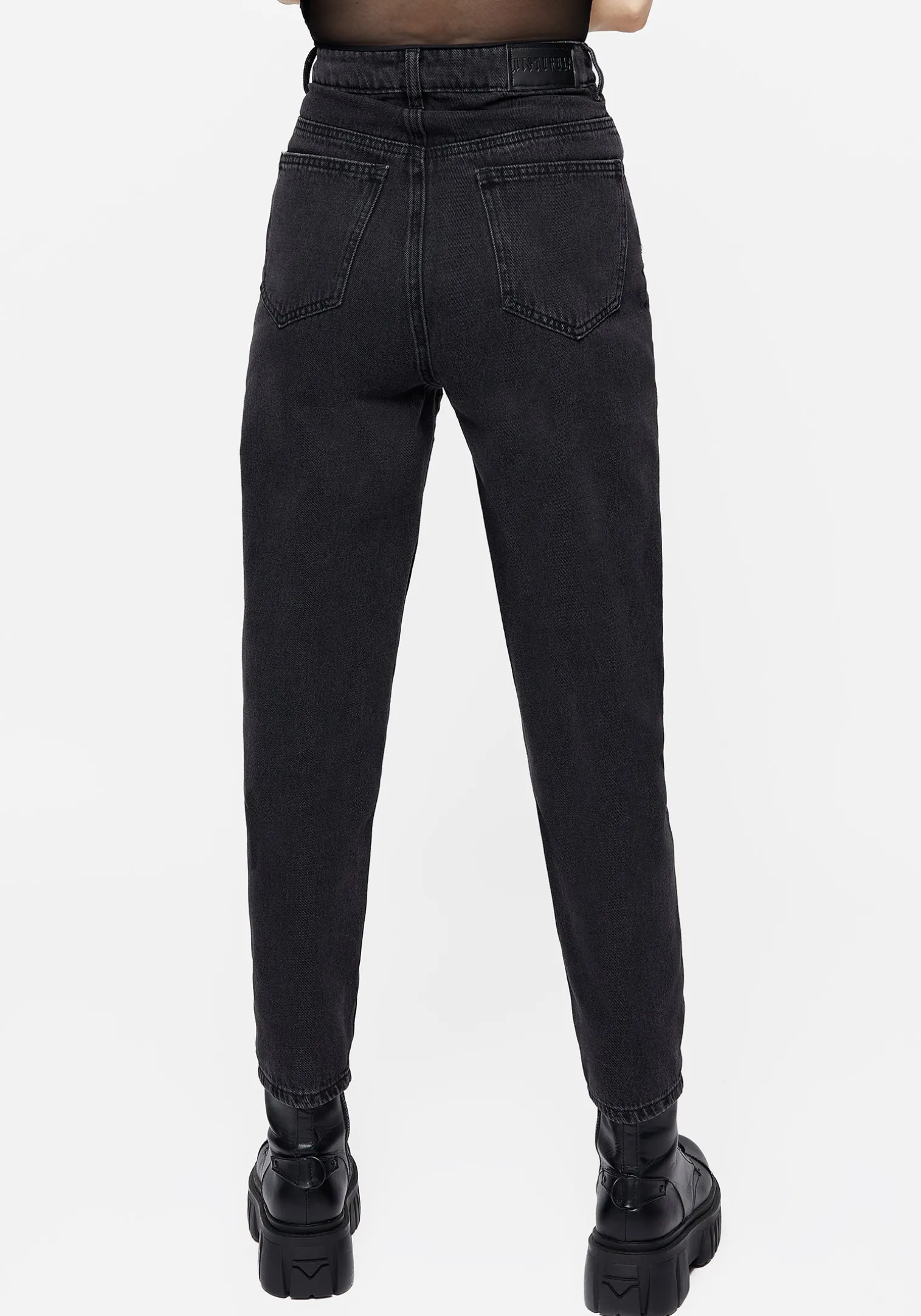 Tarantism Embroidered Mom Jeans