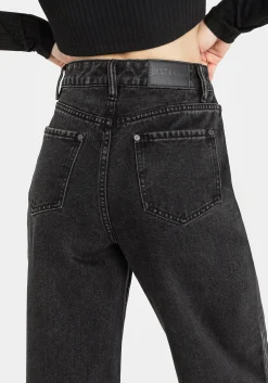 Tarantism Embroidered Wide Leg Jeans