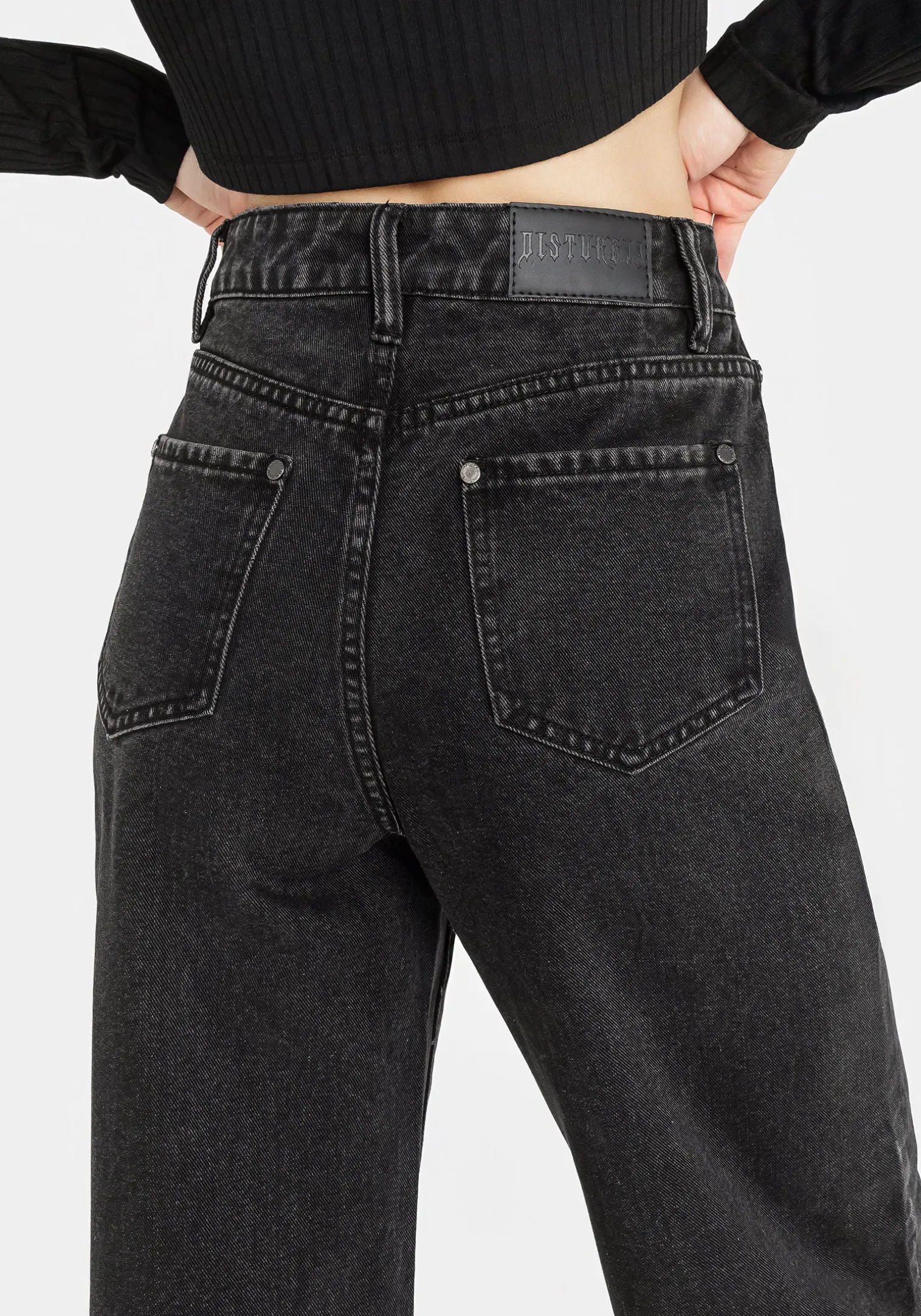 Tarantism Embroidered Wide Leg Jeans