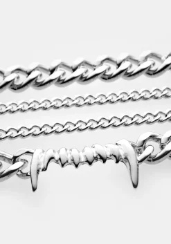 Teeth Layered Multichain Necklace