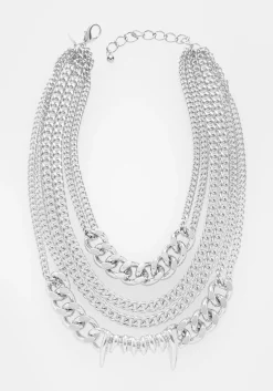Teeth Layered Multichain Necklace