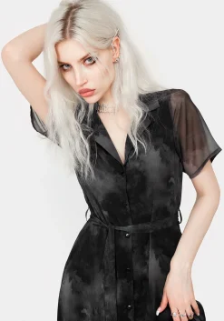 Tempest Midi Tie Waist Shirt Dress