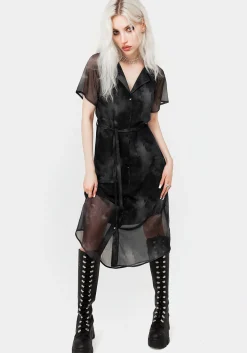Tempest Midi Tie Waist Shirt Dress