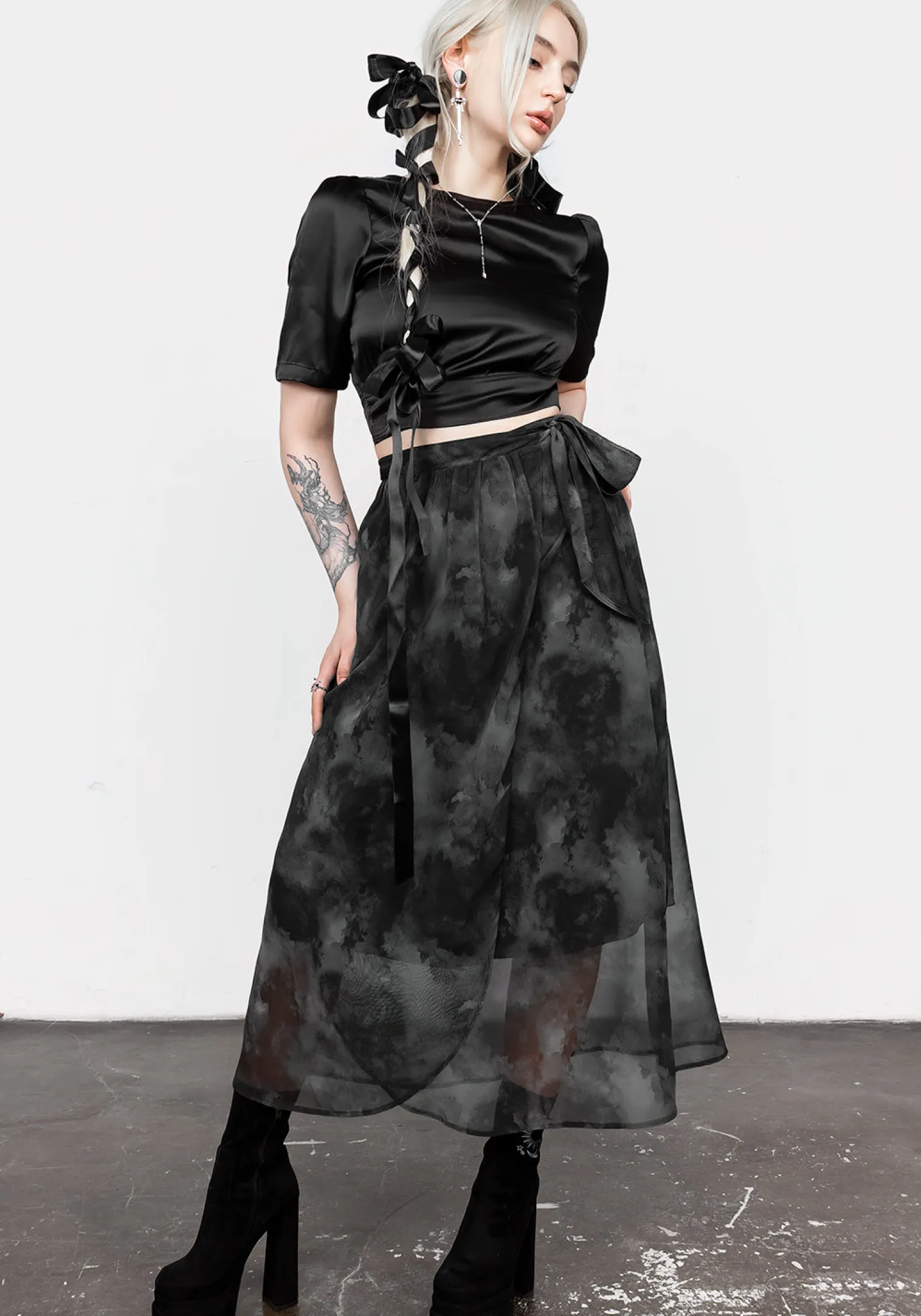 Tempest Tie Waist Midaxi Skirt