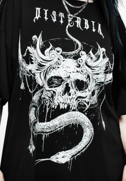 Temptation Snakes Oversized Tee Dress