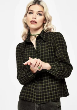 Terra Cotton Check Button Up Shirt