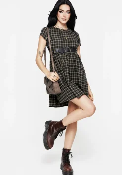 Terra Mini Smock Dress - Olive
