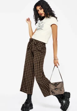 Terra Wide Leg Culotte Trouser - Brown