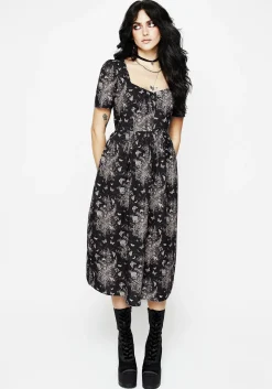 Thalia Button Front Midi Dress