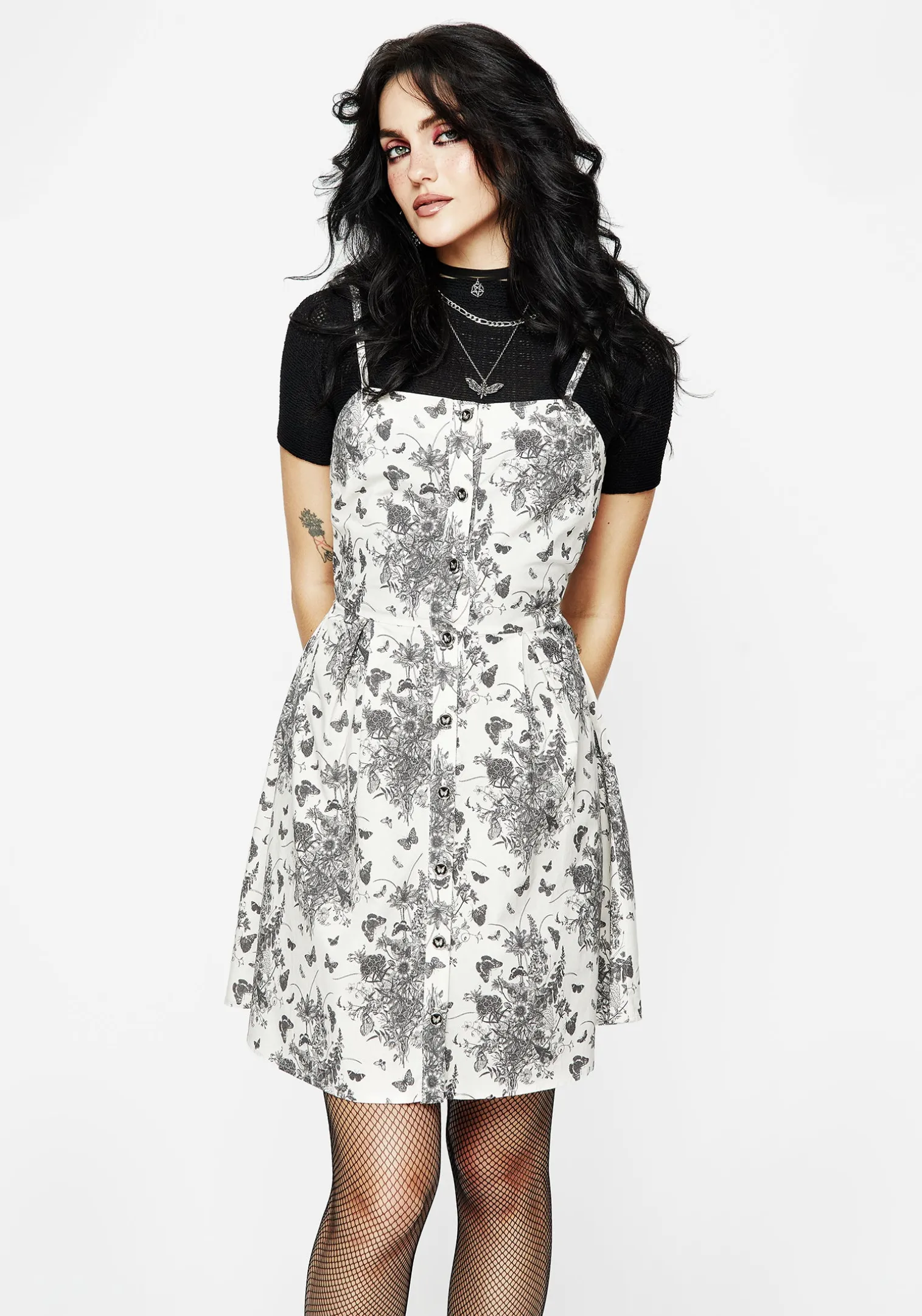 Thalia Mini Apron Dress - Cream