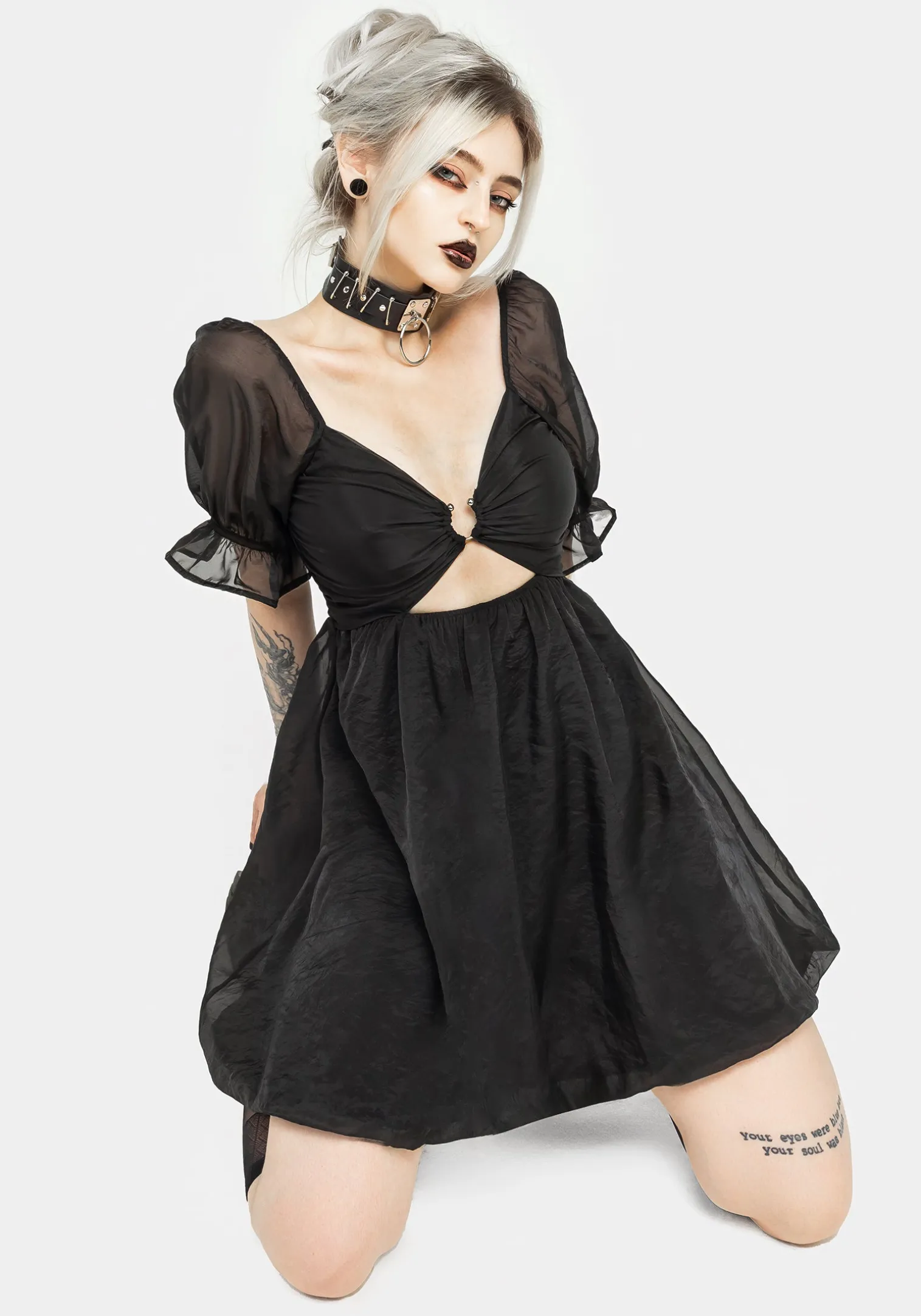 Tiffany Organza Puff Mini Dress
