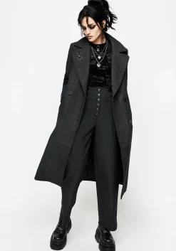 Tilda High Waist Wide Leg Pinstripe Suspender Trousers