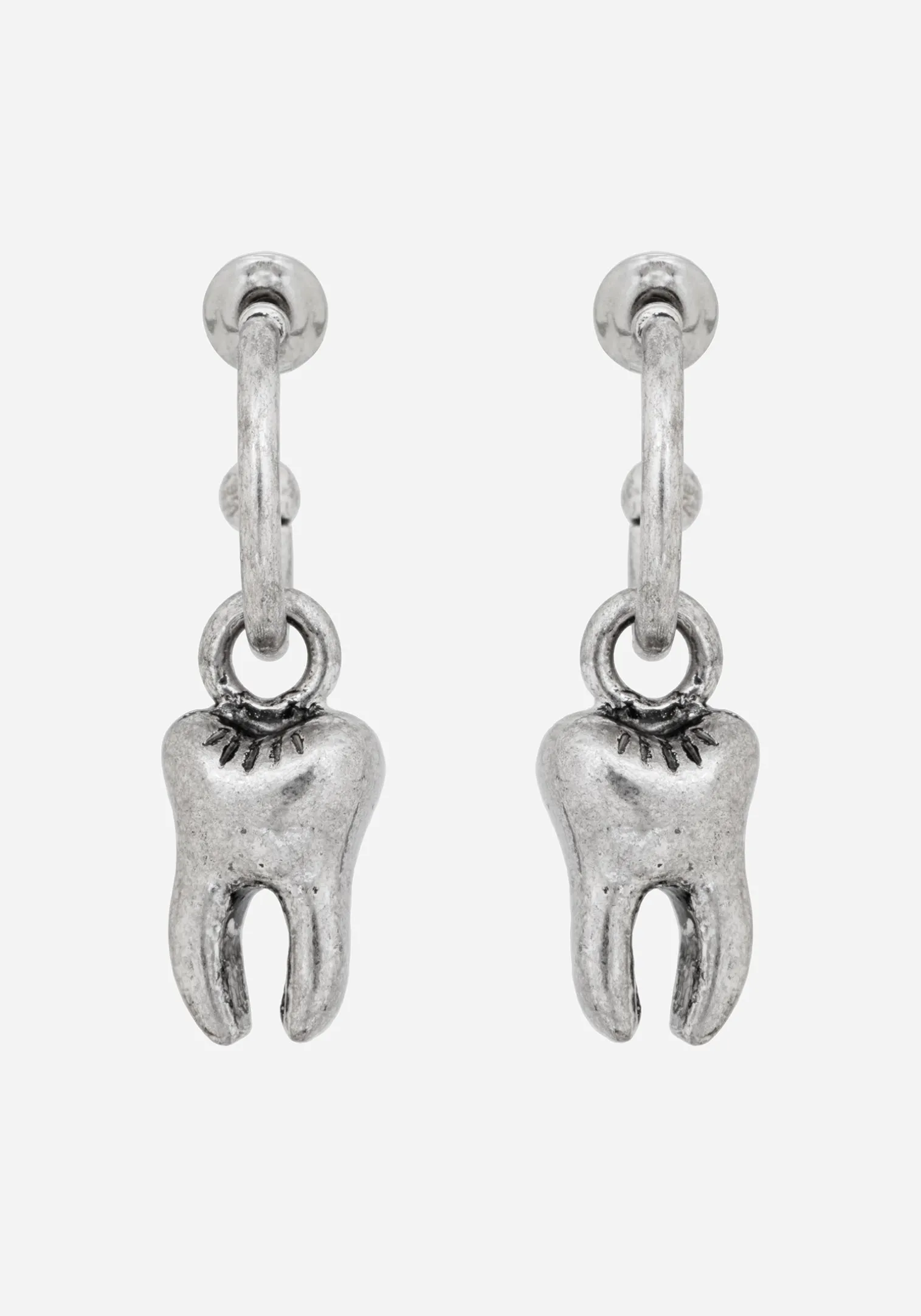 Tooth Charm Hoop Earrings