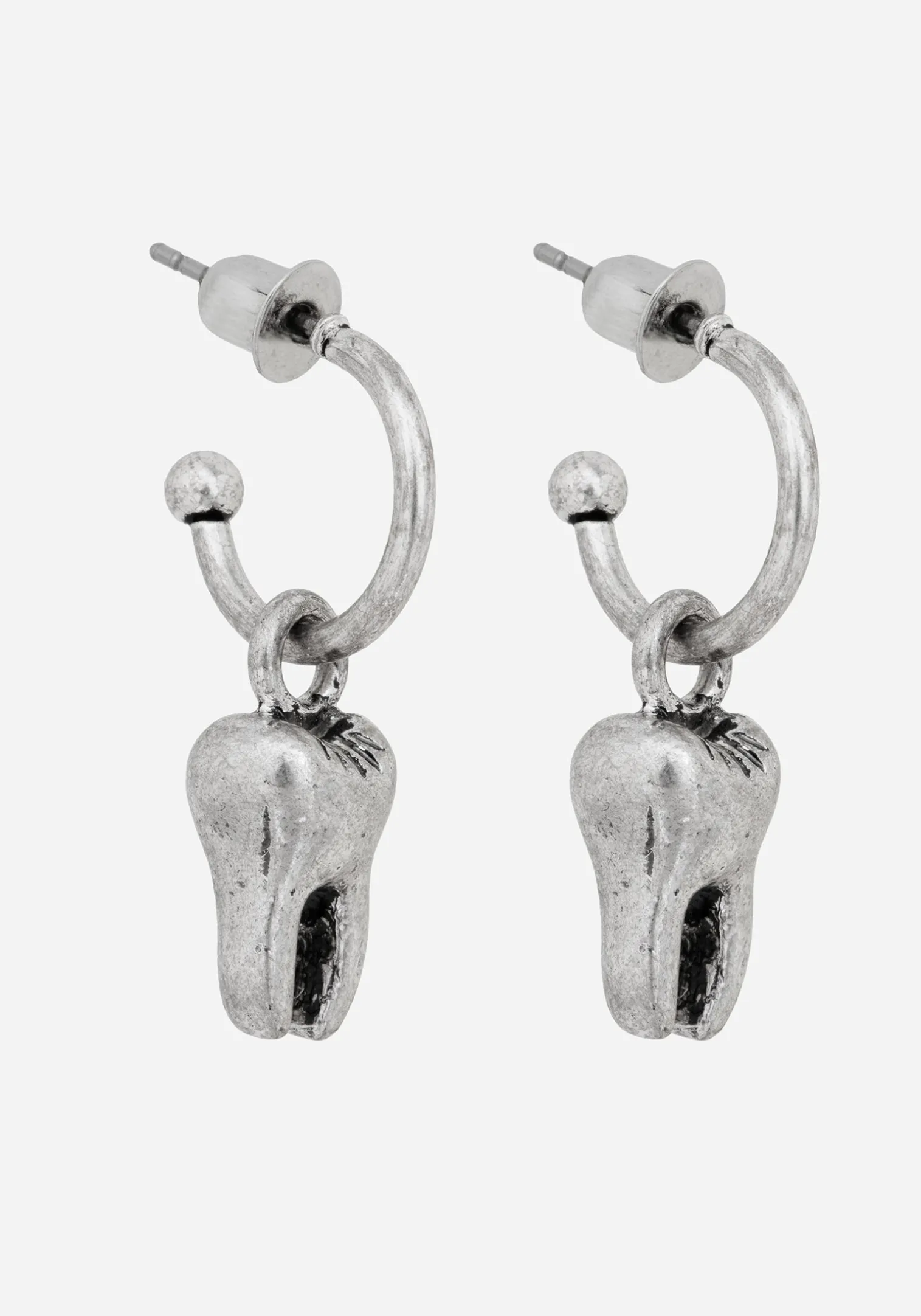 Tooth Charm Hoop Earrings