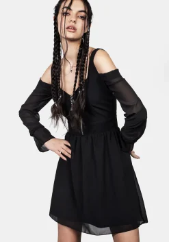 Triquetra Zip Chiffon Mini Dress