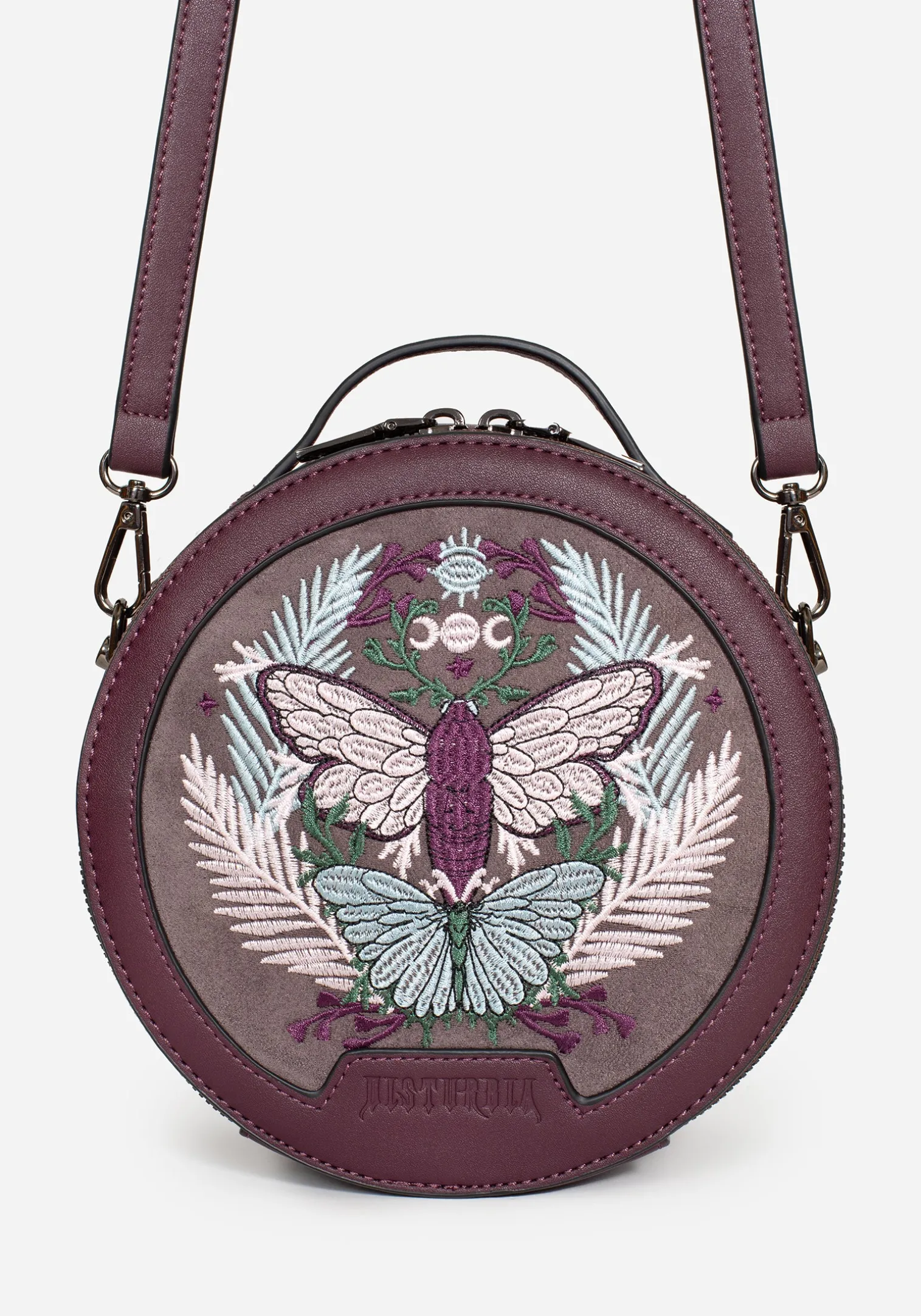 Trivia Moth Embroidered Crossbody Bag