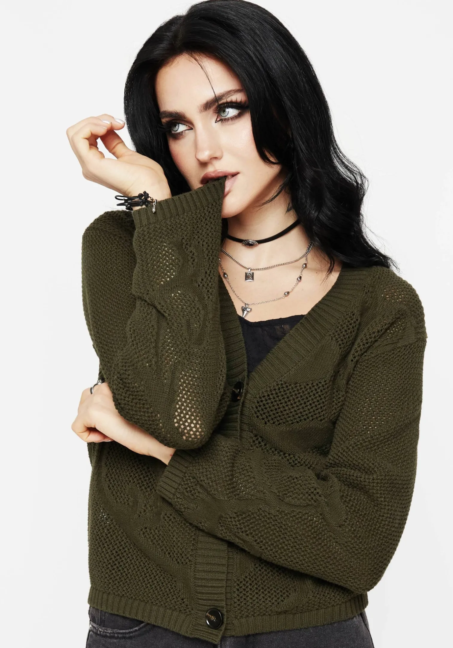 Tulip Jacquard Knit Cardigan