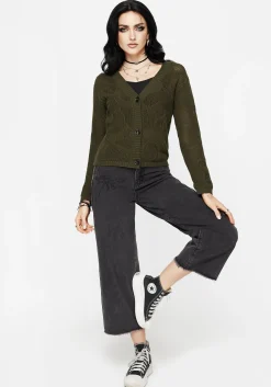 Tulip Jacquard Knit Cardigan