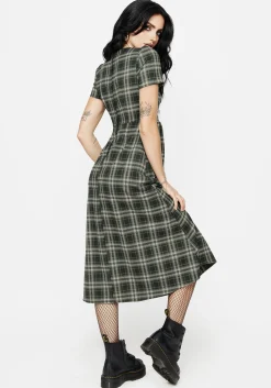 Tulisa Check Midi Dress