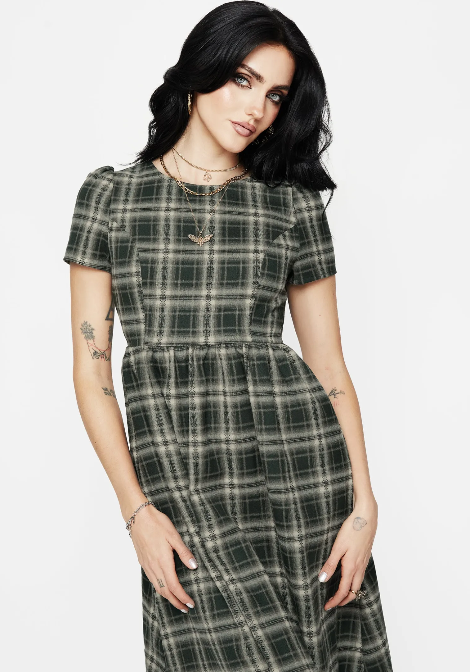 Tulisa Check Midi Dress