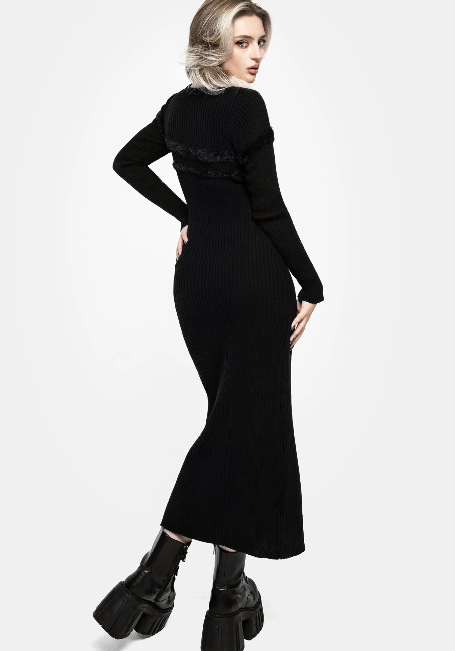 Typhon Stripe Knit Maxi Dress