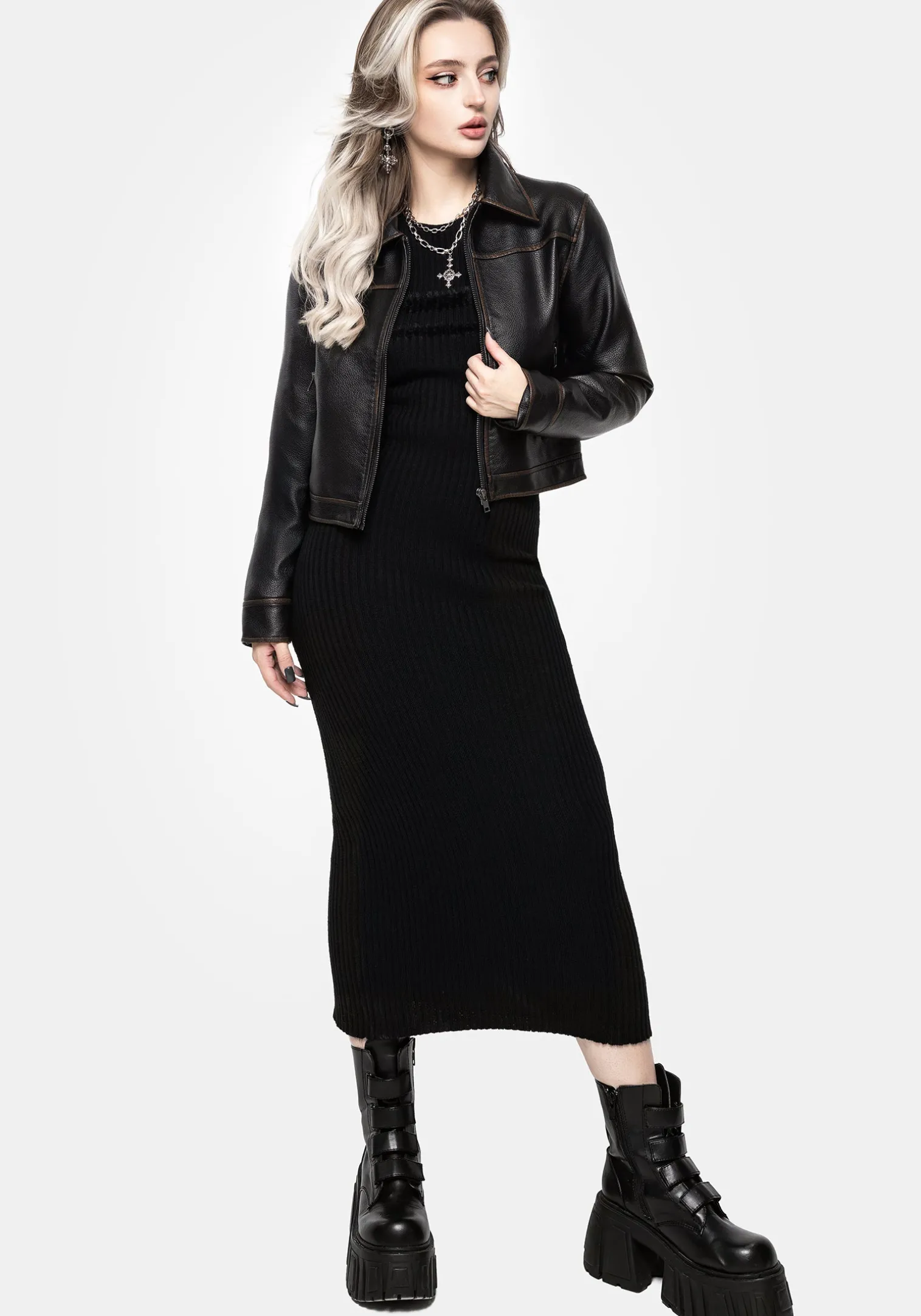 Typhon Stripe Knit Maxi Dress
