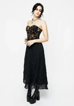 Underworld Cotton Lace Up Corset Top