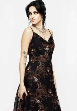Underworld Printed Chiffon Cami Maxi Dress