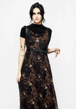 Underworld Printed Chiffon Cami Maxi Dress