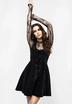 Valar Lace Up Mini Dress