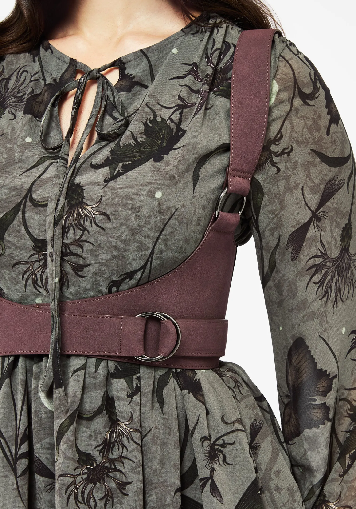 Valdez Faux Suede Leather Wrap Harness