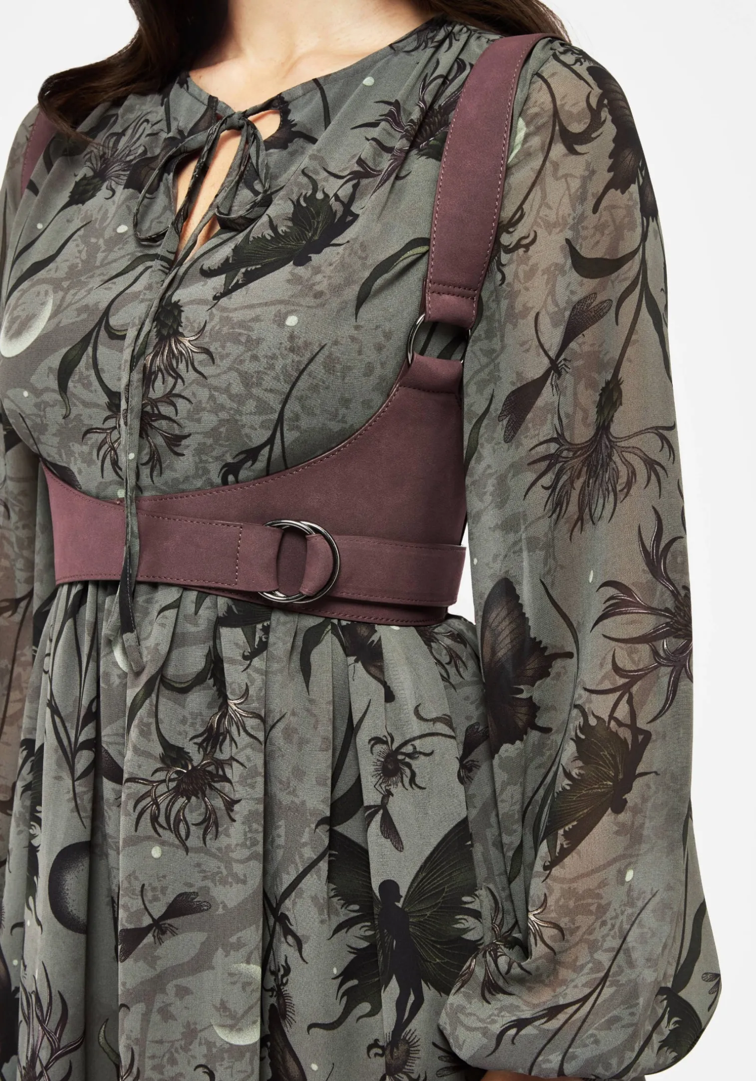 Valdez Faux Suede Leather Wrap Harness