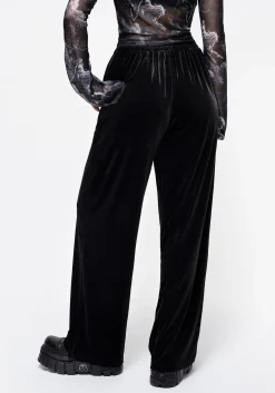 Valeria Velour Wide Leg Trousers