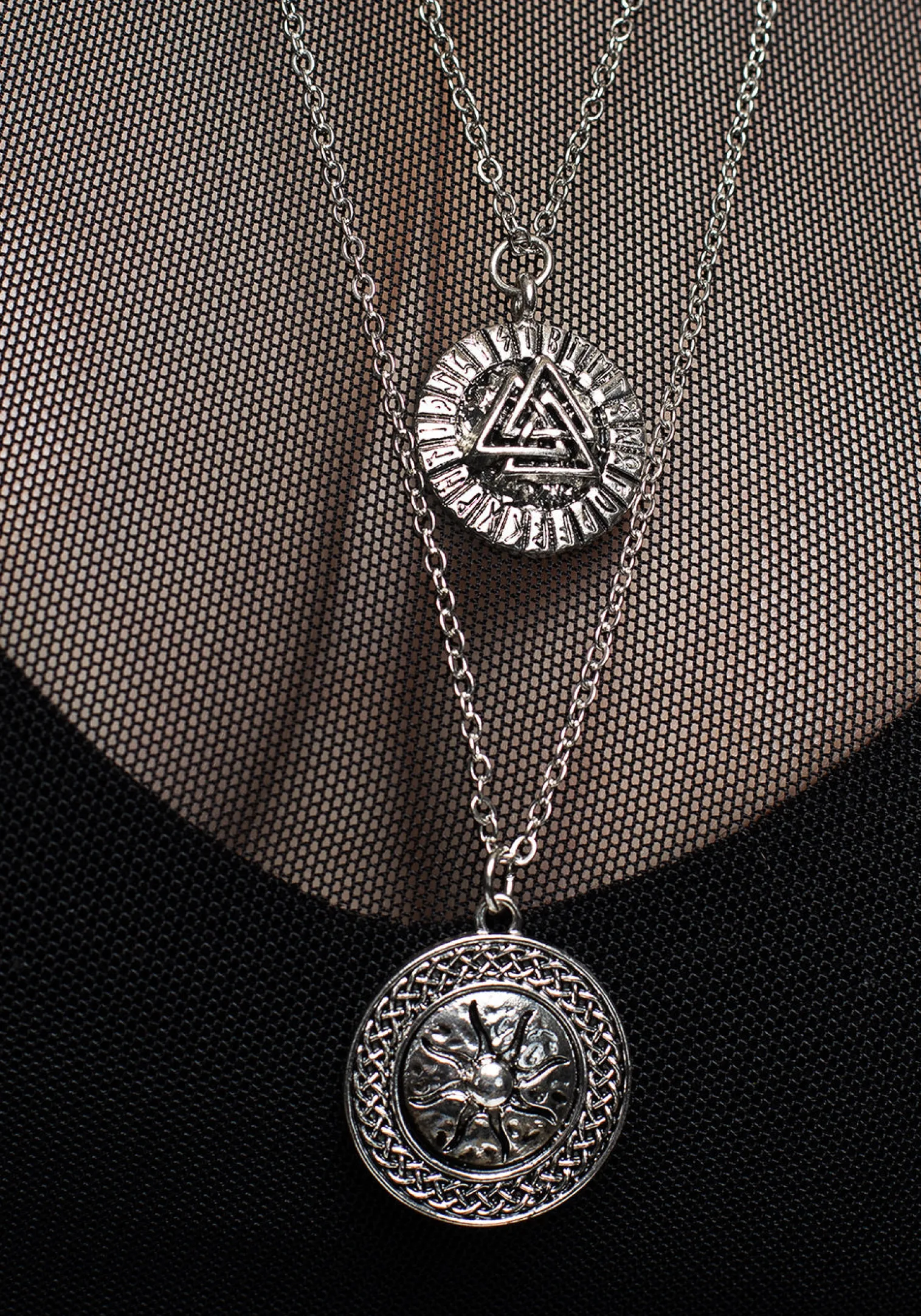 Valkyrie 4 Layered Rune Choker Necklace