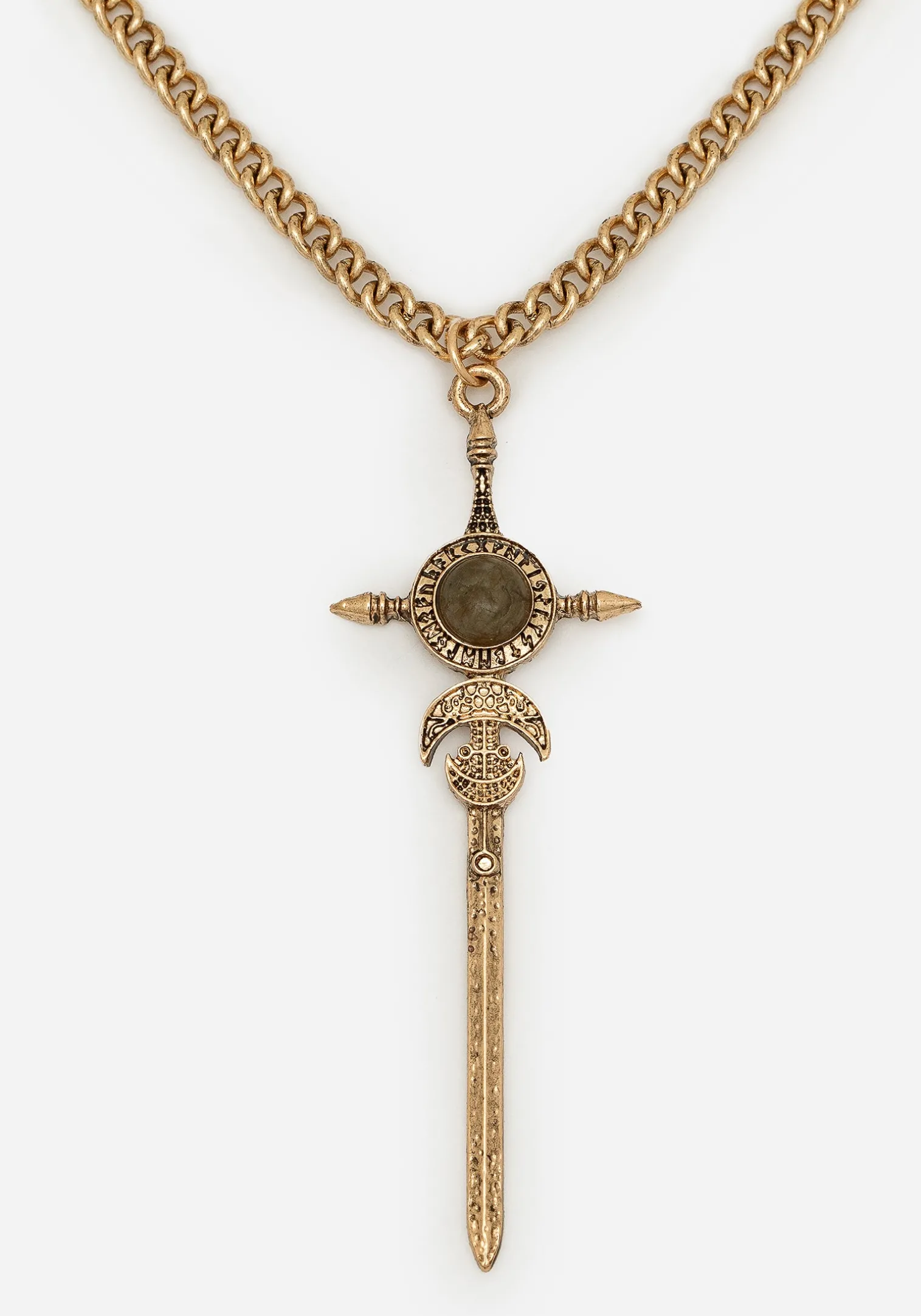Valkyrie Layered Rune Choker Necklace - Gold