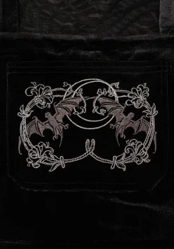 Vampyrum Bat Embroidered Mini Pinafore Dress