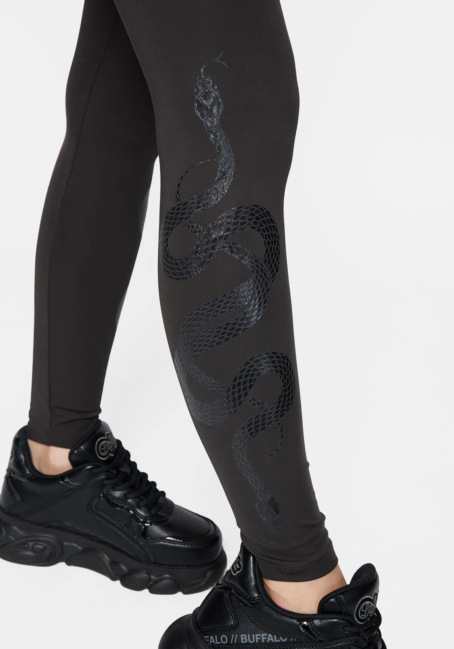 Venin Snake Athleisure Leggings - Charcoal