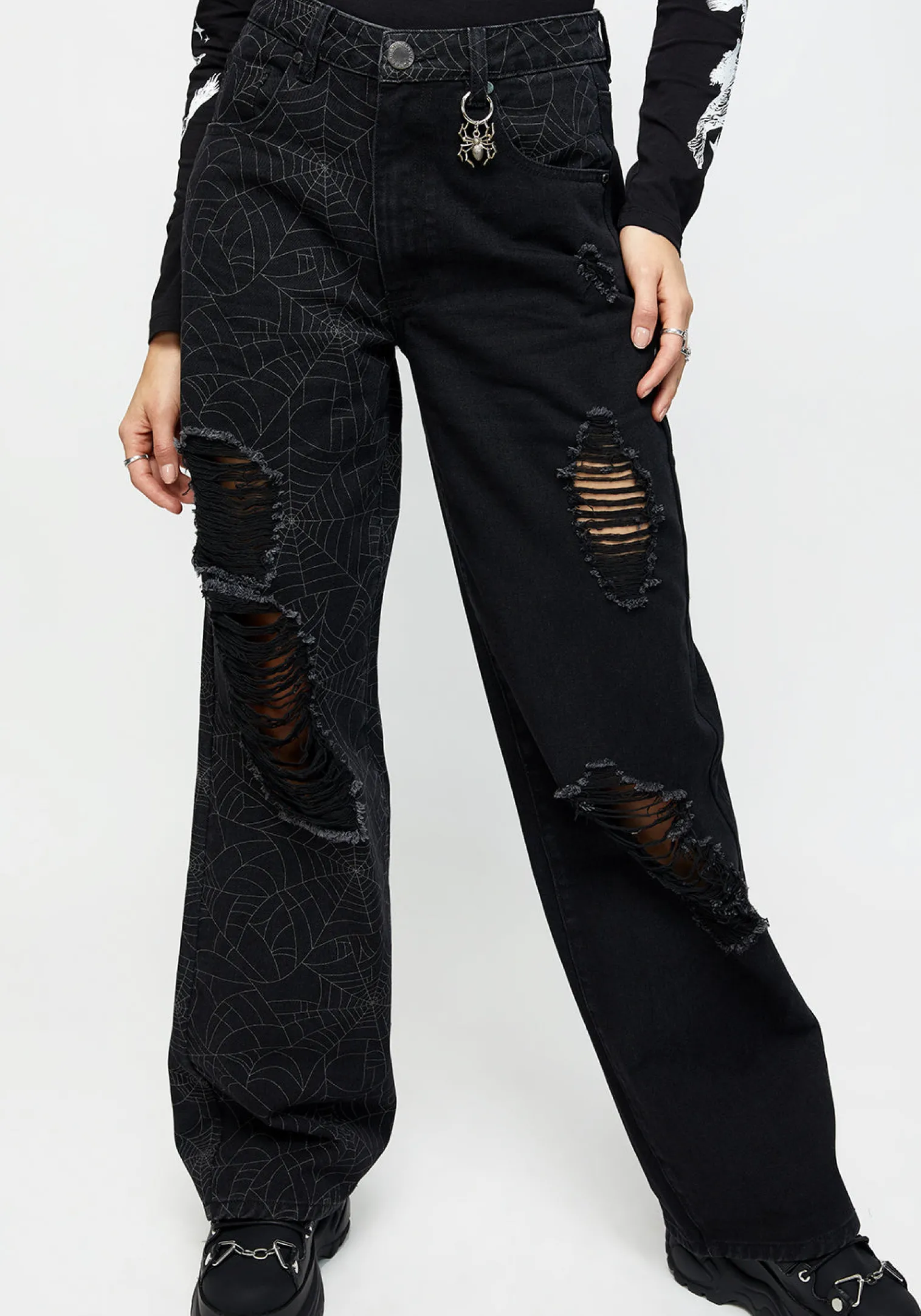 Venom Spliced Wide Leg Jeans