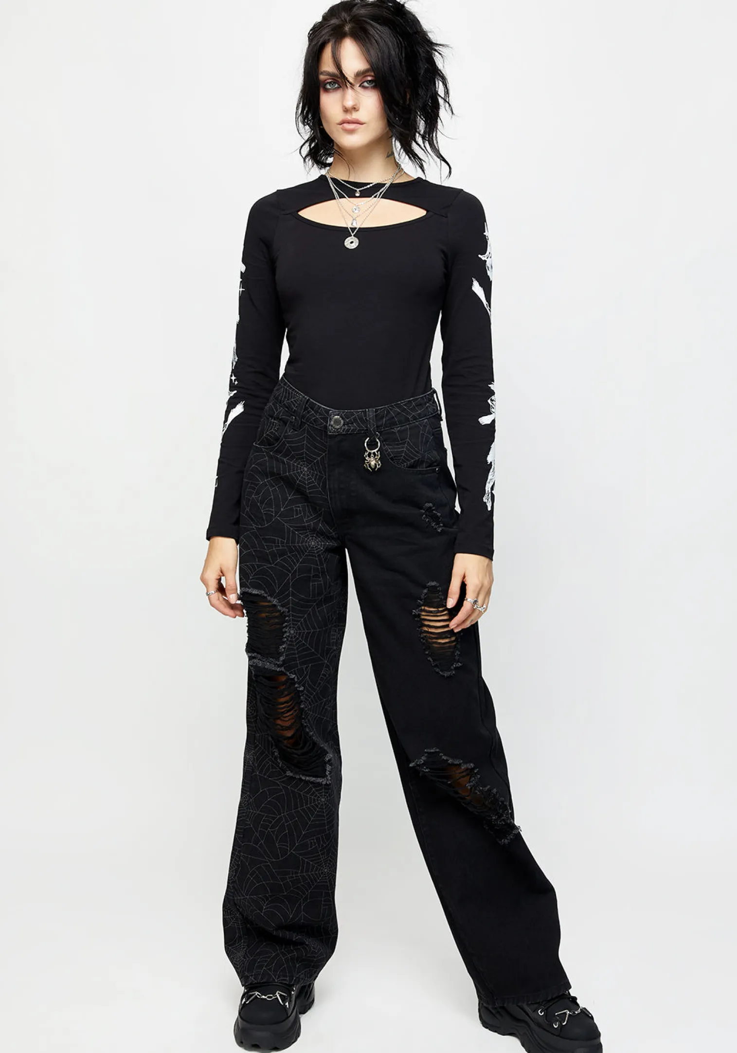 Venom Spliced Wide Leg Jeans