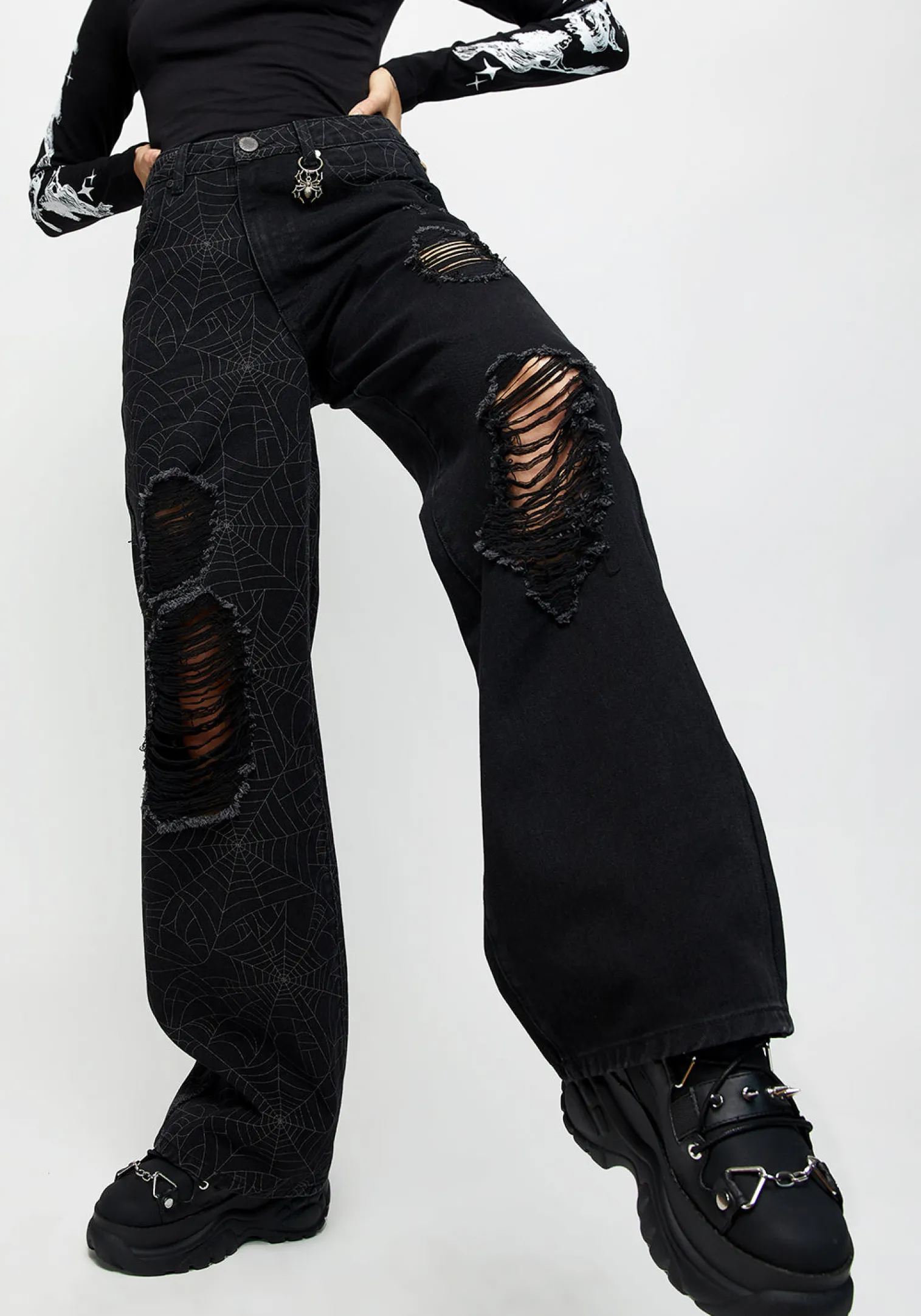 Venom Spliced Wide Leg Jeans
