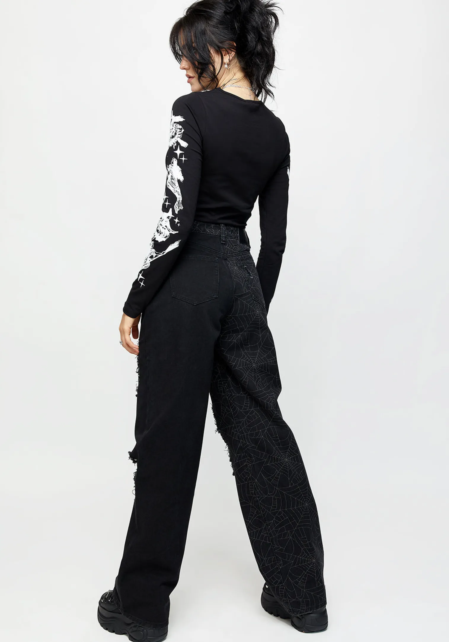 Venom Spliced Wide Leg Jeans