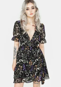 Vesna Chiffon Mini Wrap Dress