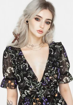 Vesna Chiffon Mini Wrap Dress