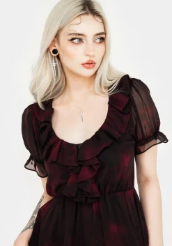 Vesta Chiffon Ruffle Mini Dress