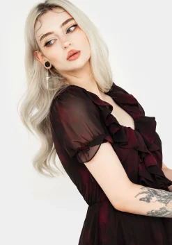 Vesta Chiffon Ruffle Mini Dress
