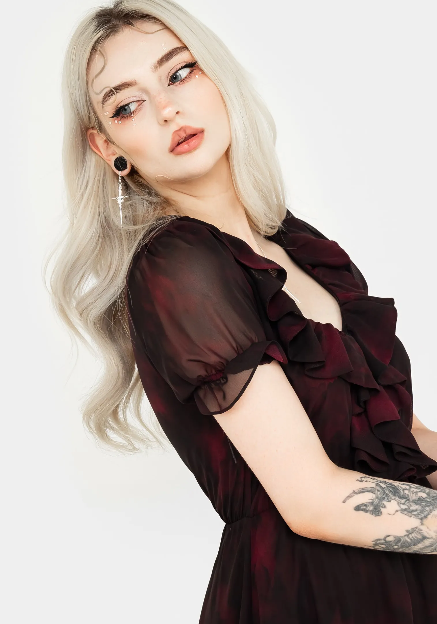 Vesta Chiffon Ruffle Mini Dress
